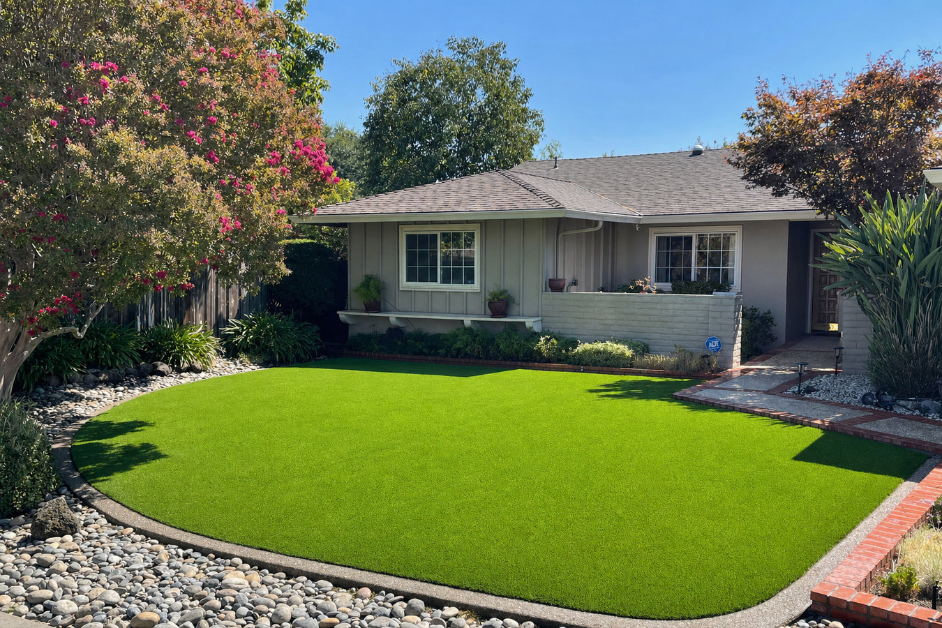 Residential turf installation in Azusa, CA